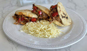 Arepa con carne mechada: receta tradicional