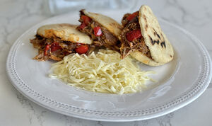 Arepa con carne mechada: receta tradicional