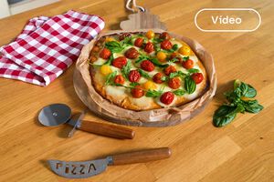 ‘Pizza’ con base de harina de garbanzos