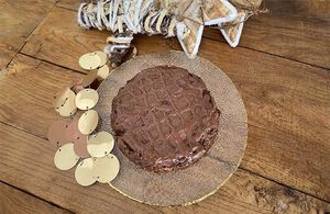 Tarta de queso con chocolate