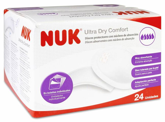 Nuk DryComfort Discos Protectores Ultra, 24 Uds