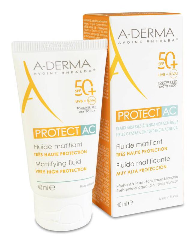 A-Derma Protect AC Fluido Matificante SPF50+, 40 ml
