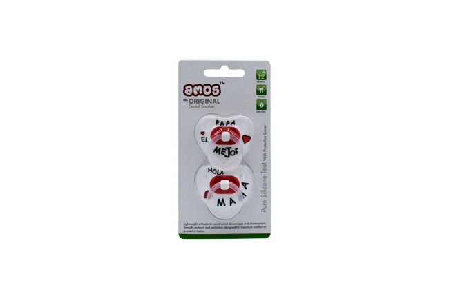 Amos Chupete Latex Duo Mamá/Papá +12 m, 1 Unidad