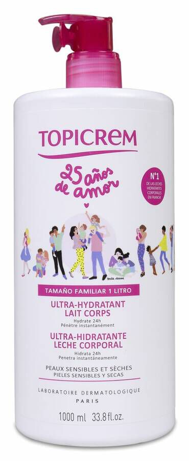 Topicrem Ultra Hidratante Leche Corporal, 1 L