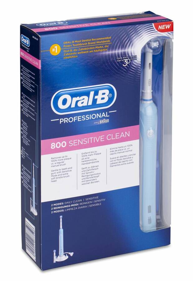 Oral-B Professional 800 Sensitive Clean Cepillo Eléctrico Recargable, 1 Ud
