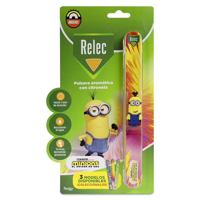 Relec Pulsera con Citronela Minions Rosa, 1 Unidad