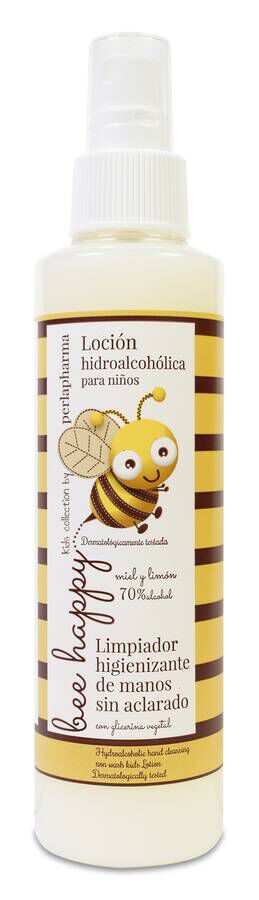 Bee Happy Loción Hidroalcohólica para Niños, 200 ml