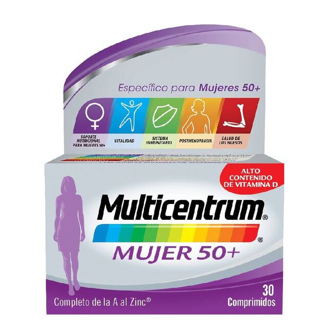Multicentrum Mujer 50+, 30 Comprimidos