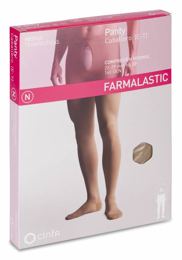 Farmalastic Panty Caballero Compresión Normal Beige Talla Grande, 1 Ud