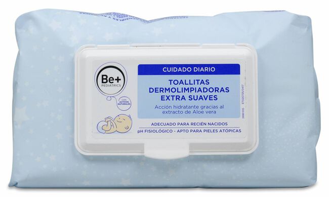 Be+ Pediatrics Toallitas Húmedas Extra Suaves, 72 Uds