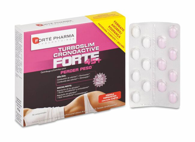Forté Pharma Turboslim Cronoactive 45+, 56 Uds