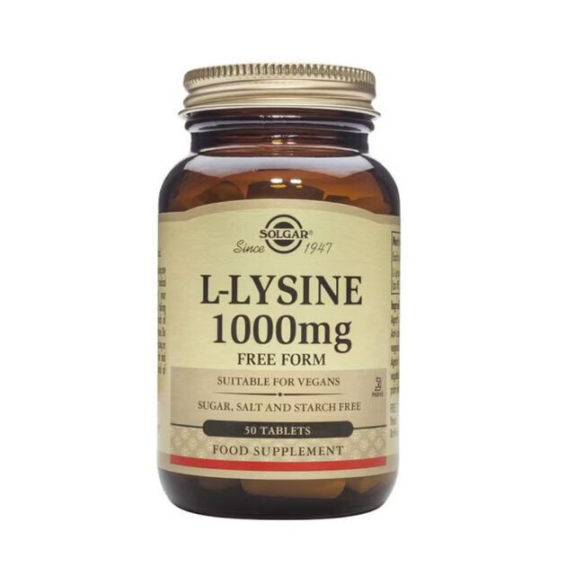 Solgar L Lisina 1000 mg, 50 comprimidos