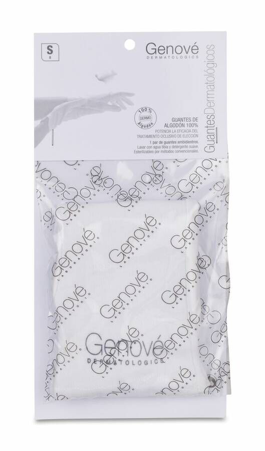 Genocure Guantes Dermatológicos Algodón Talla S, 2 Uds
