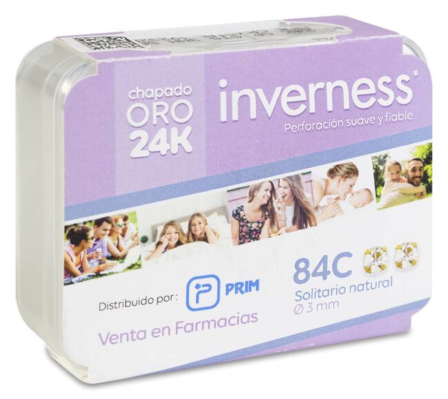 Prim Inverness Pendiente 84C Solitario Natural 24 k 3 mm, 1 Unidad