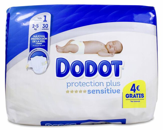 DODOT PAÑAL SENSITIVE TALLA 1 (2-5 KG) 30 UDS