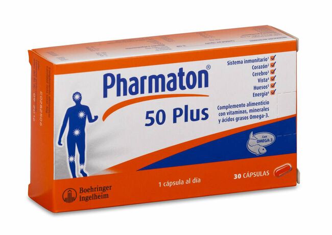Pharmaton 50 Plus, 30 Cápsulas