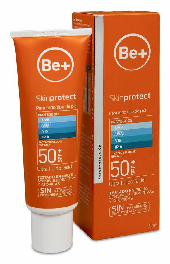 Be+ Skin Protect Ultra Fluido Facial FPS 50+, 50 ml