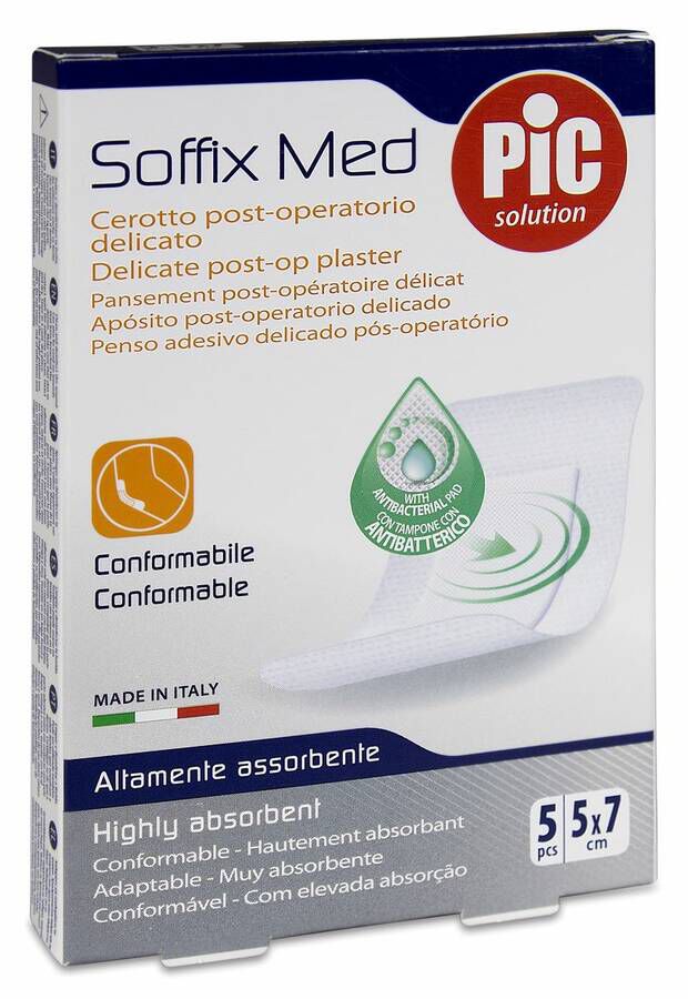 Pic Apósitos Soffix Med Estéril 5x7 cm, 5 Uds