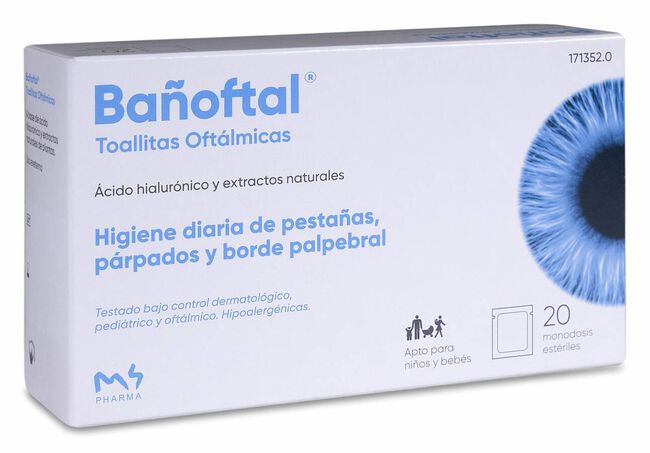 Bañoftal Toallitas Oculares, 20 Uds