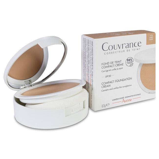 Av&egrave;ne Couvrance Crema Compacta Acabado Mate Tono 3 Arena SPF 30, 9,5 g