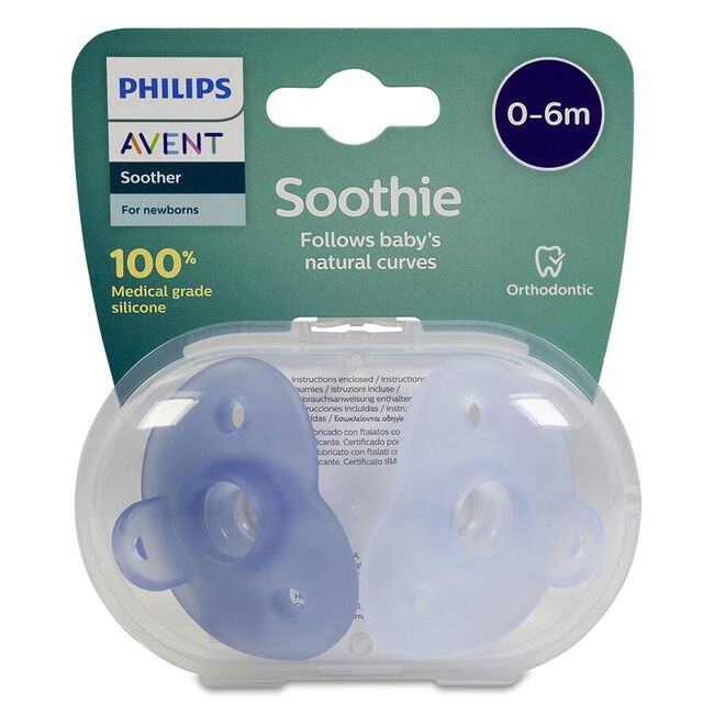 Philips Avent Soothies Chupete Silicona Niño 0-6 meses, 2 Unidades