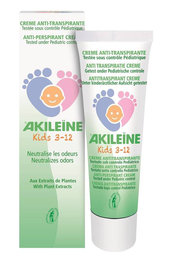 Akileïne Verde Kids Crema Antitranspirante, 50 ml
