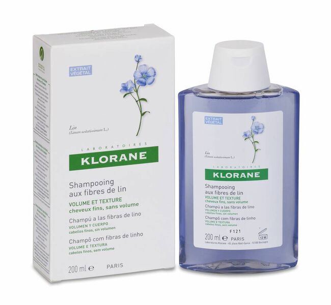 Klorane Champú a las Fibras de Lino, 200 ml