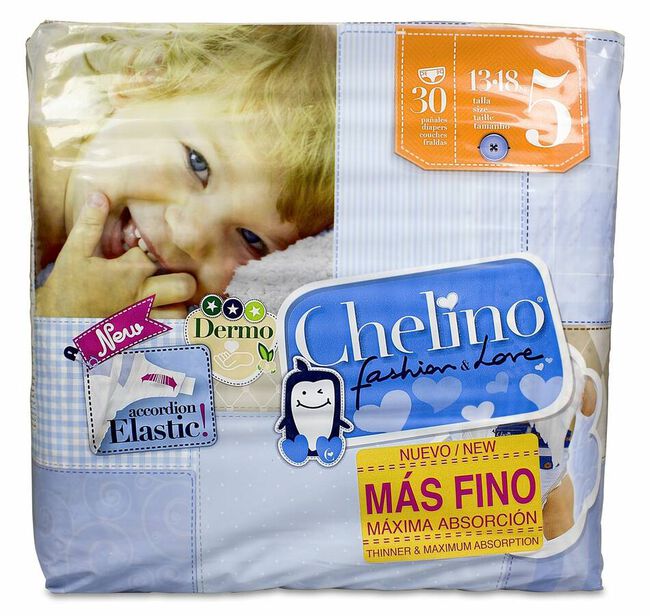 Chelino Fashion & Love Pañales Talla 5 (13-18 kg), 30 uds