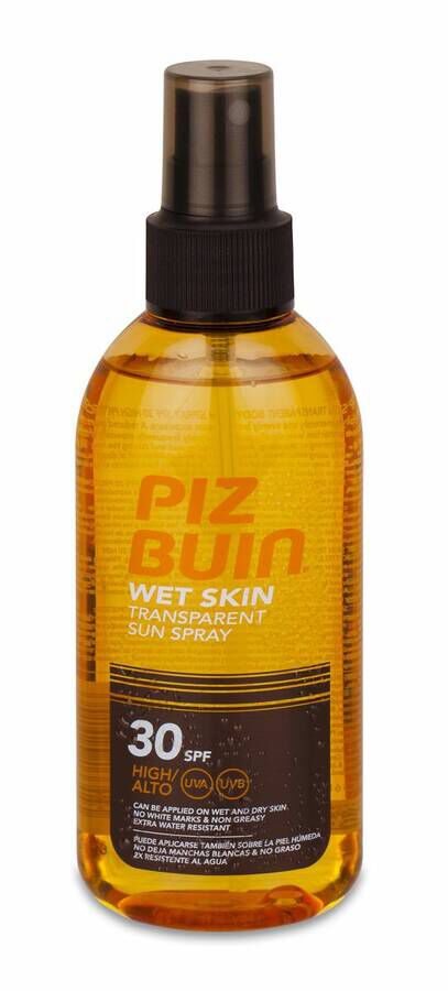 Piz Buin Wet Skin Spray Solar Transparente SPF 30, 150 ml