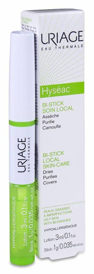 Uriage Hyséac Bi-Stick Piel con Imperfecciones, Loción 3 ml + Stick 1 g