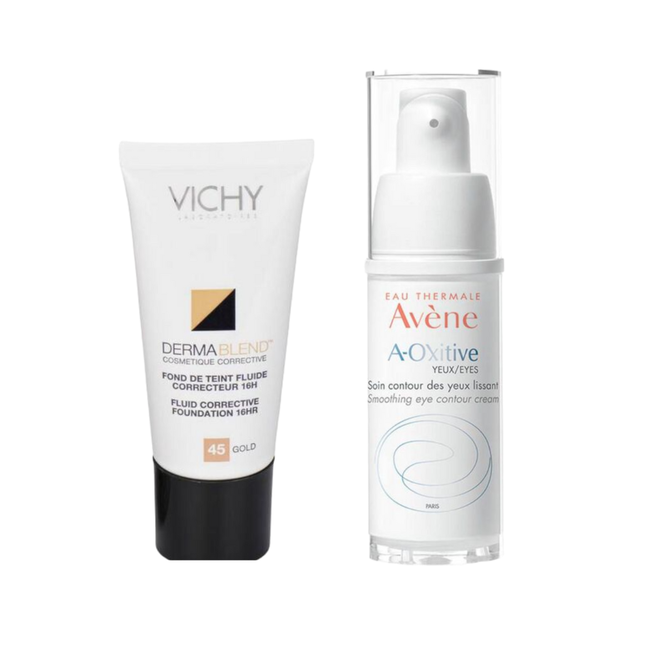 Pack Vich Fondo De Maquillaje Corrector + Avène A-oxitive Contorno Ojos Alisador