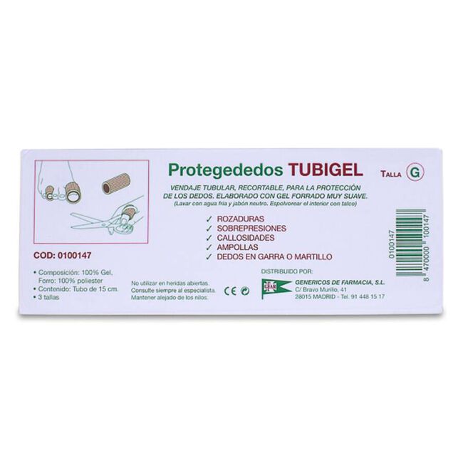 Tubigel Protegededos Talla Grande, 1 Tubo