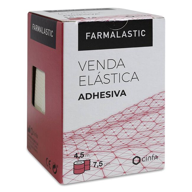 Farmalastic Venda Elástica Adhesiva 4,5 m x 7,5 cm, 1 Ud