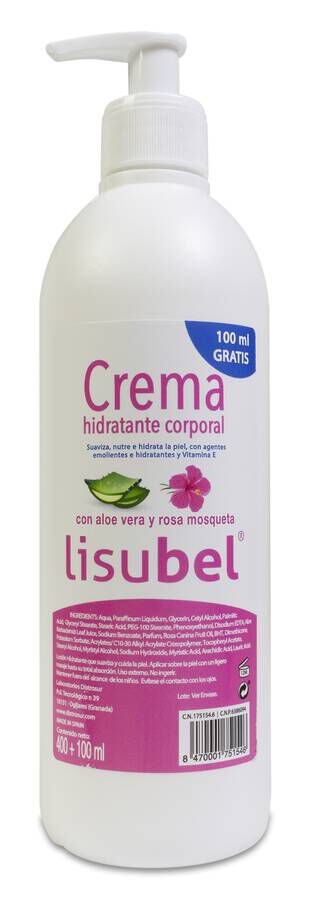 Lisubel Crema Hidratante Corporal, 400 ml