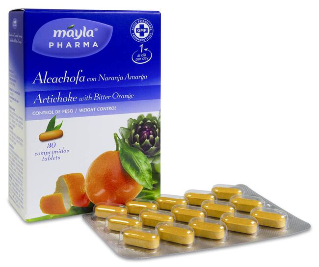 Máyla Pharma Alcachofa con Naranja Amarga, 30 Comprimidos