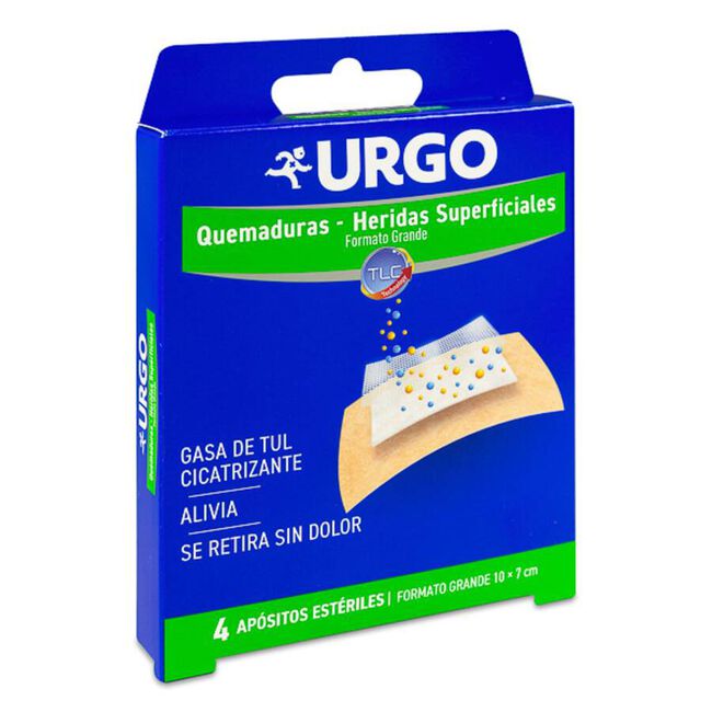Urgo Quemaduras, 4 Apósitos Estériles