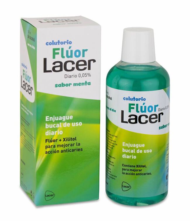 Lacer Colutorio Fluor Diario 0,05% Menta, 500 ml