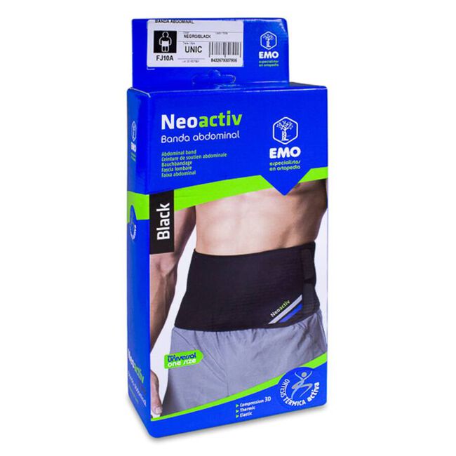 Emo Neoactiv Banda Abdominal Negra, 1 Ud