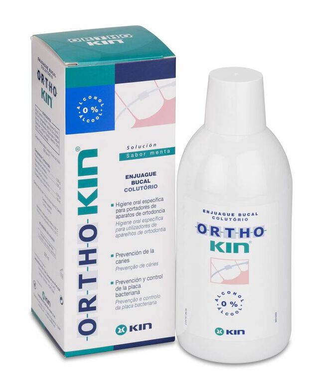 Orthokin Enjuague Bucal Menta, 500 ml