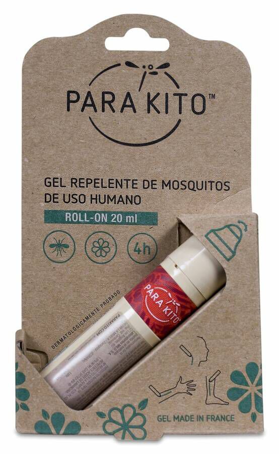 Para Kito Gel Repelente Mosquitos Roll-on, 20 ml
