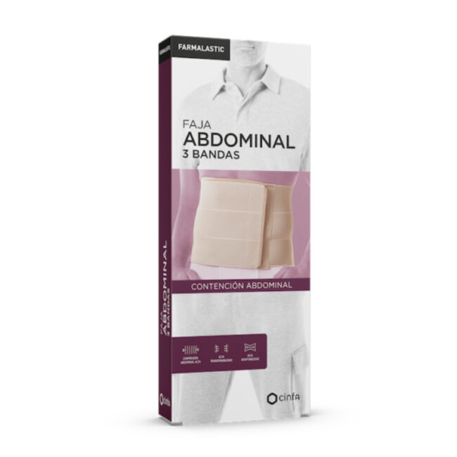 Farmalastic Faja Abdominal 3 Bandas Talla M, 1 unidad