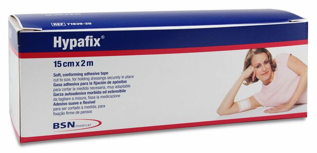 Hypafix Gasa Adhesiva 15 cm x 2 m, 1 Ud