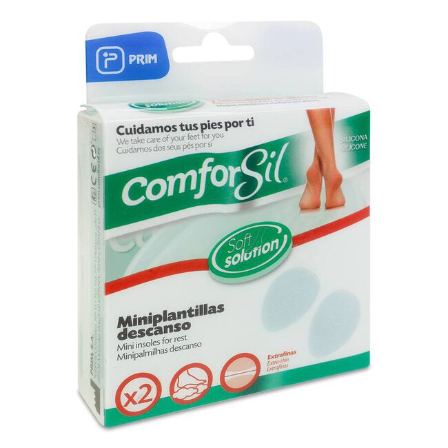 Comforsil Miniplantillas Extrafinas Translúcidas Silicona, 2 Pares