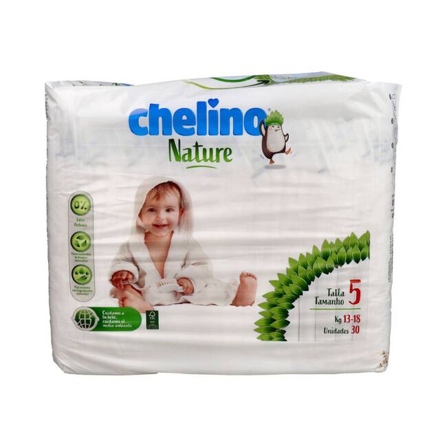 Chelino Nature Pañales Talla 5, 30 unidades