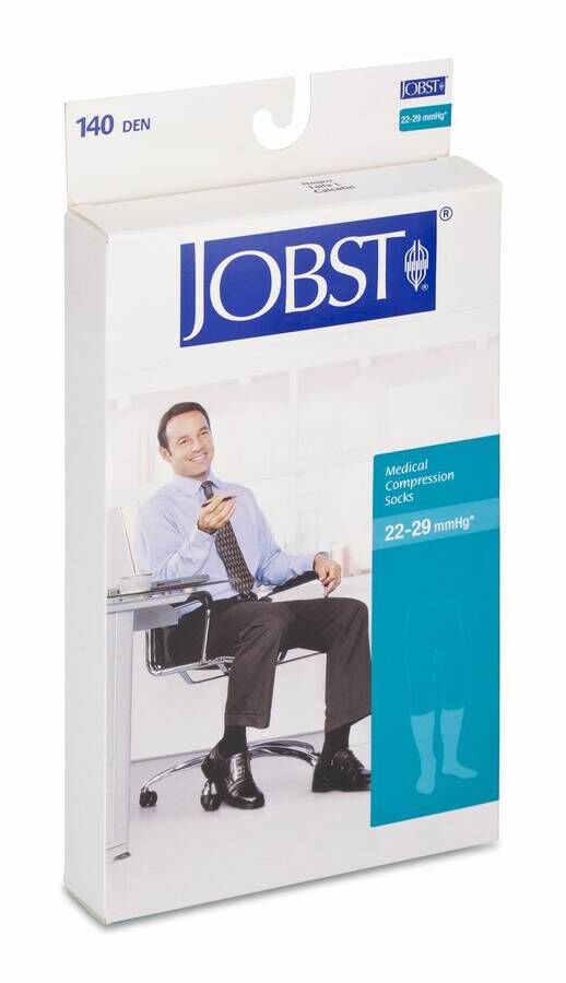 Jobst Calcetín de Compresión Normal Negro Talla Grande, 2 Unidades