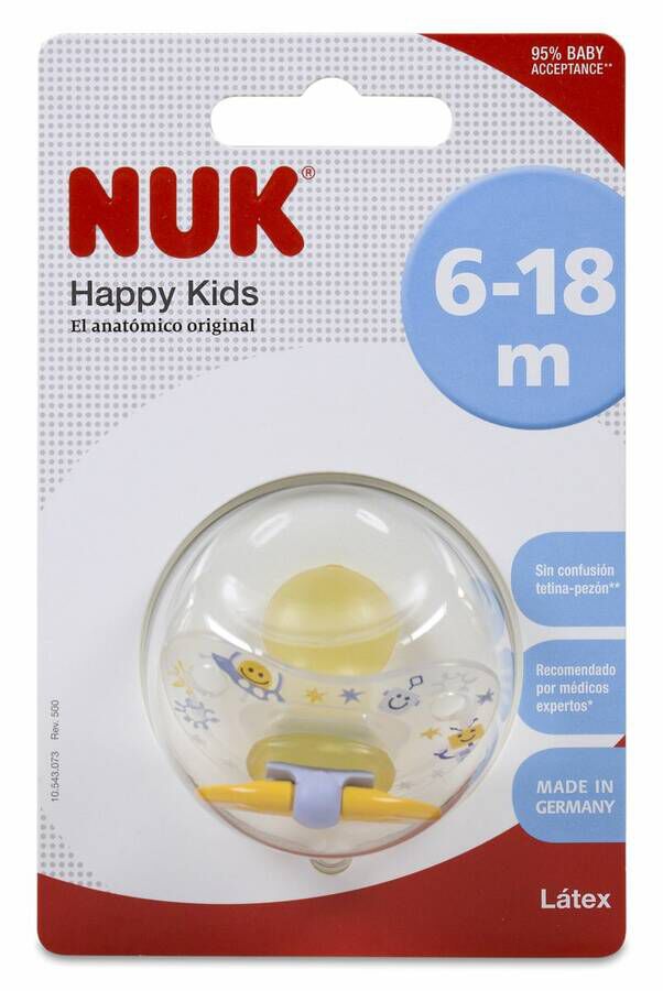 imagen de NUK Chupete Classic D&iacute;a L&aacute;tex 6-18 Meses, 1 Unidad