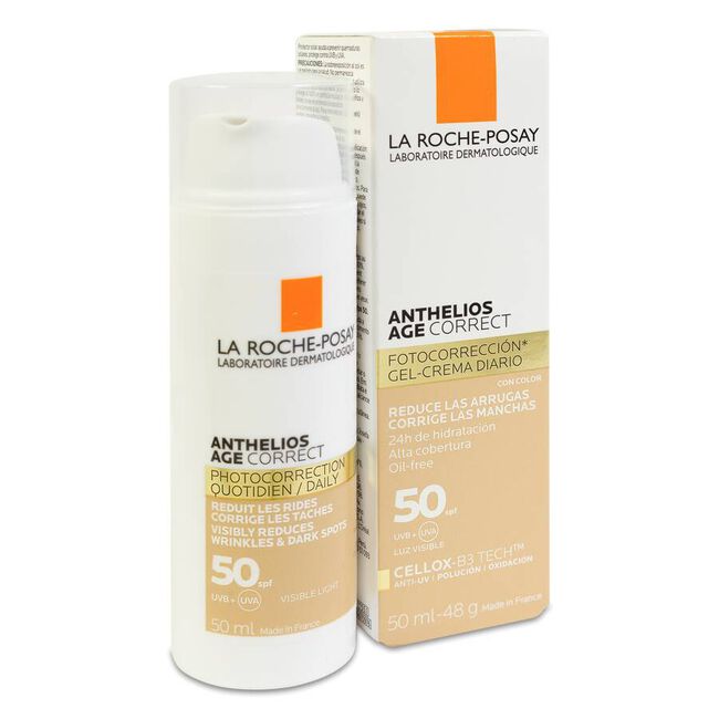 La Roche-Posay Anthelios Fotocorreccion Diaria Antiedad SPF50 Color, 50ml