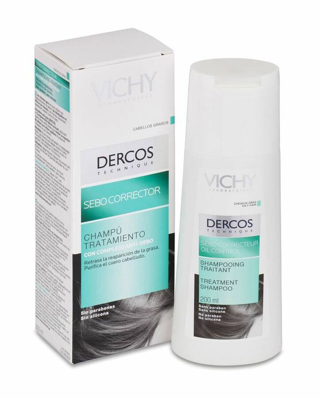 Dercos Champú Sebo-Corrector, 200 ml