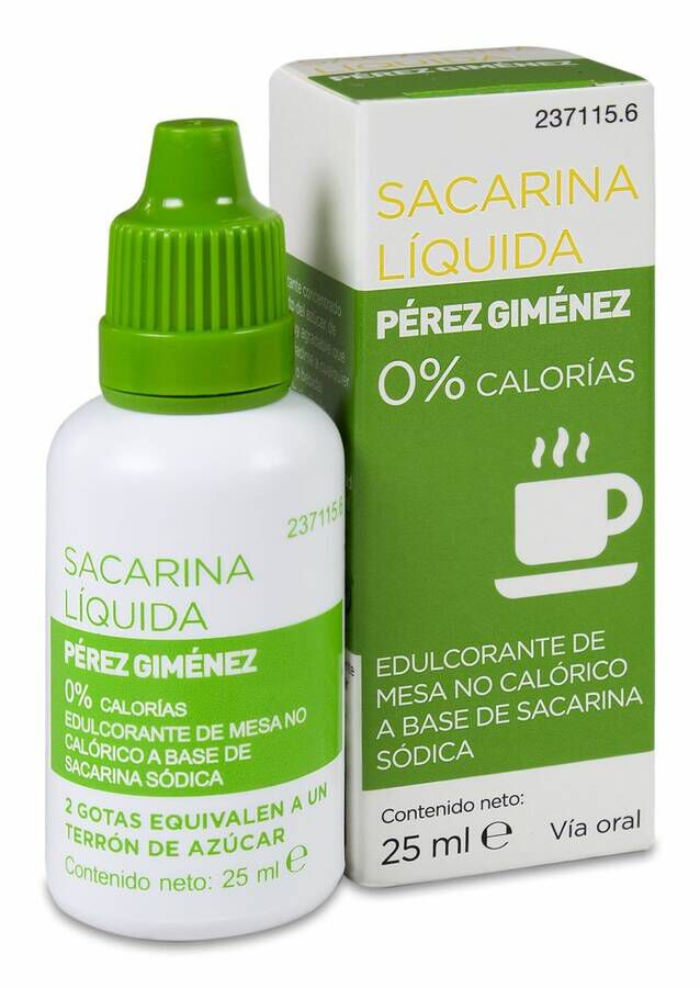 P&eacute;rez Gim&eacute;nez Sacarina L&iacute;quida, 25 ml