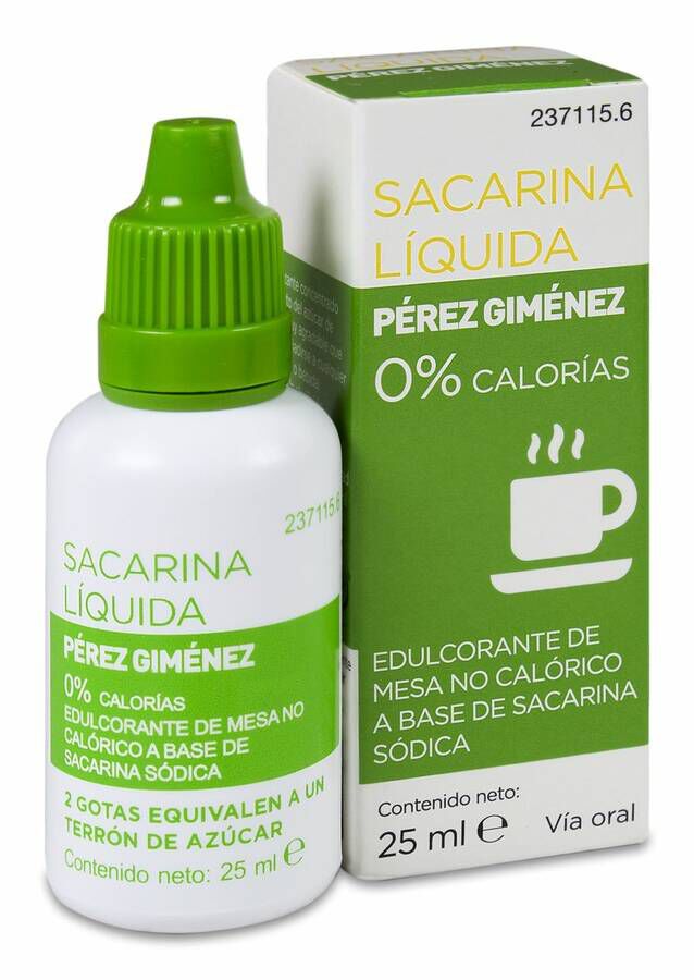 Pérez Giménez Sacarina Líquida, 25 ml